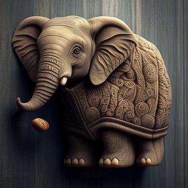 3D модель Вухий слон-стрибун (STL)